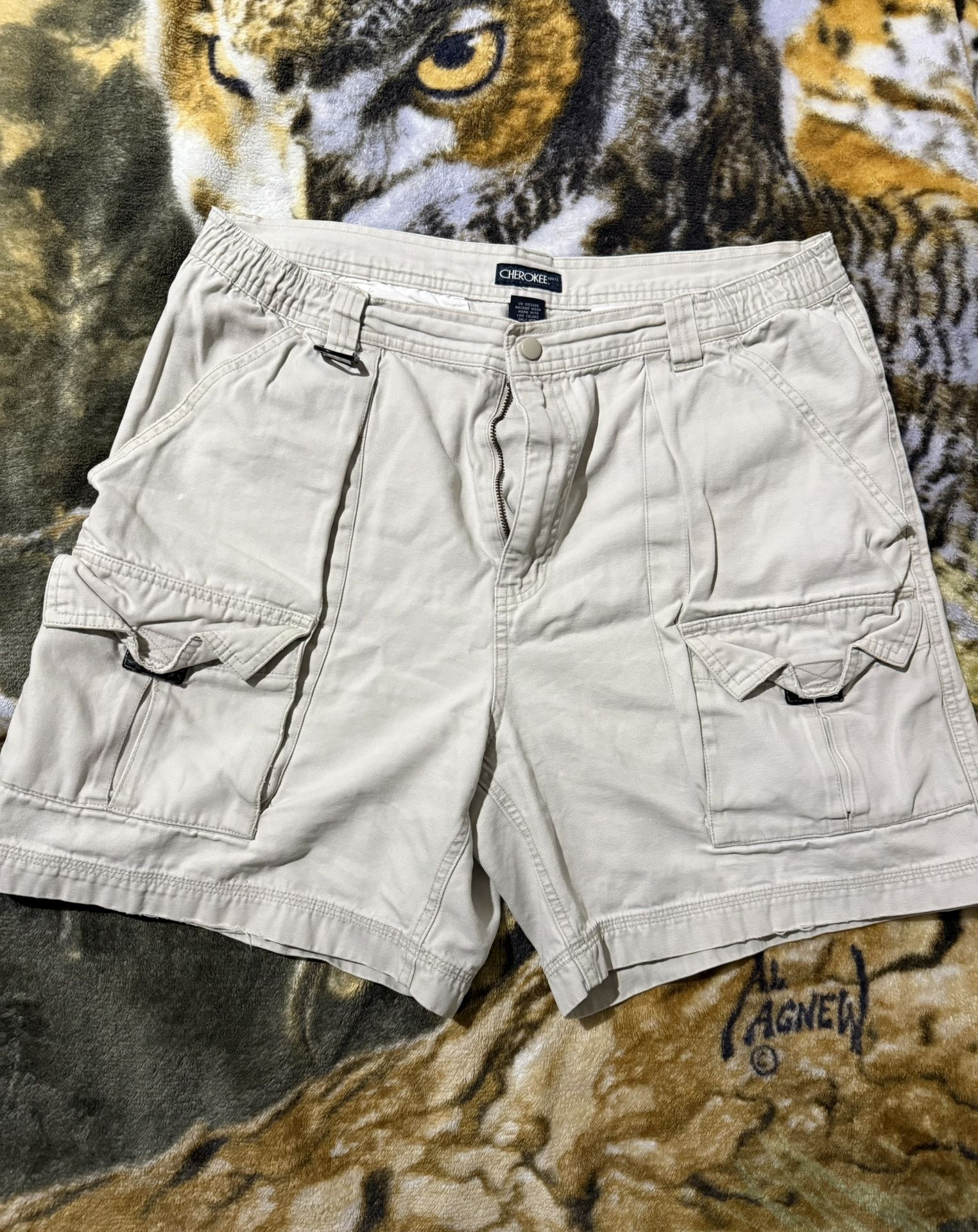 White Cargo Shorts
