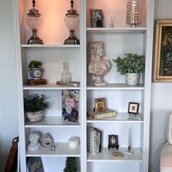 Shabby Chic Lighted Book Case