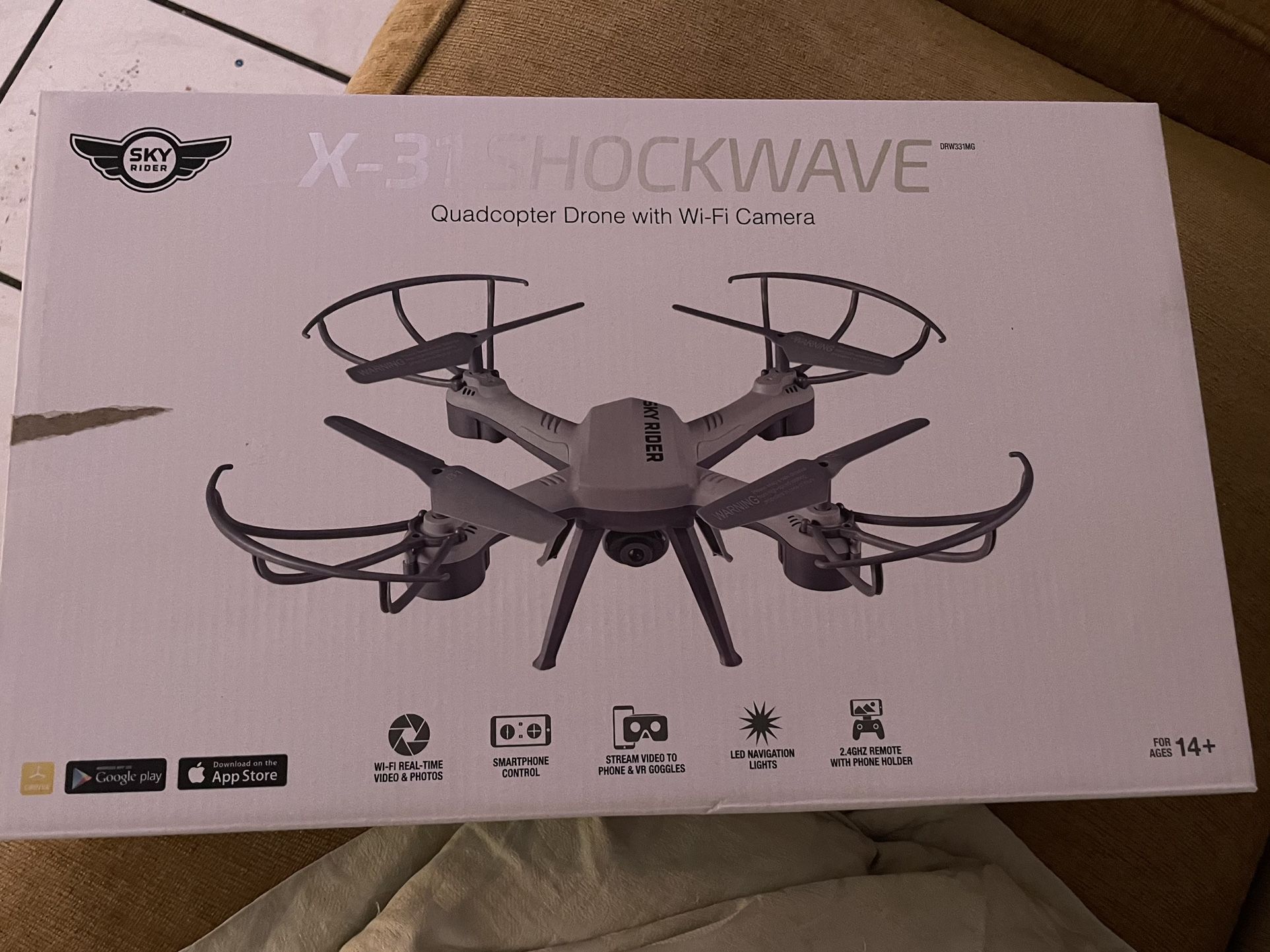 X-31 SHOCKWAVE QUADCOPTER DRONE WITH WI-FI CAMERA by Sky Rider