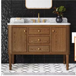 48” BATHROOM VANITY NEW WITH LEGS INSIDE THE VANITY