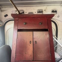 Rustic Red Accent Cabinet / Side Tab