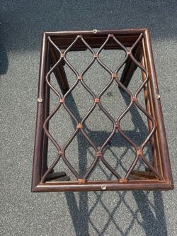 Rattan Bamboo Side Table Frame