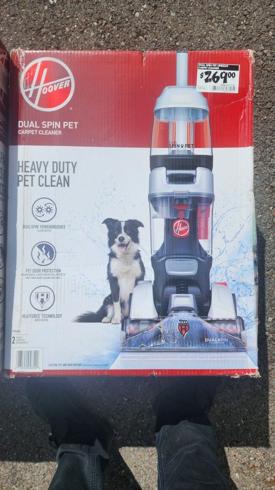HOOVER Dual Spin Pet Upright Carpet Cleaner Machine, Carpet Shampooer