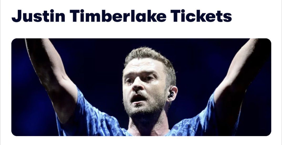 Tickets For Justin Timberlake Secc 7.