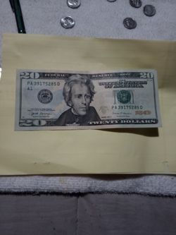 🇺🇸"$20. Dollar Bill Note. (EXTRA Dots of Ink."on Numb.)2017(75-85-PA)