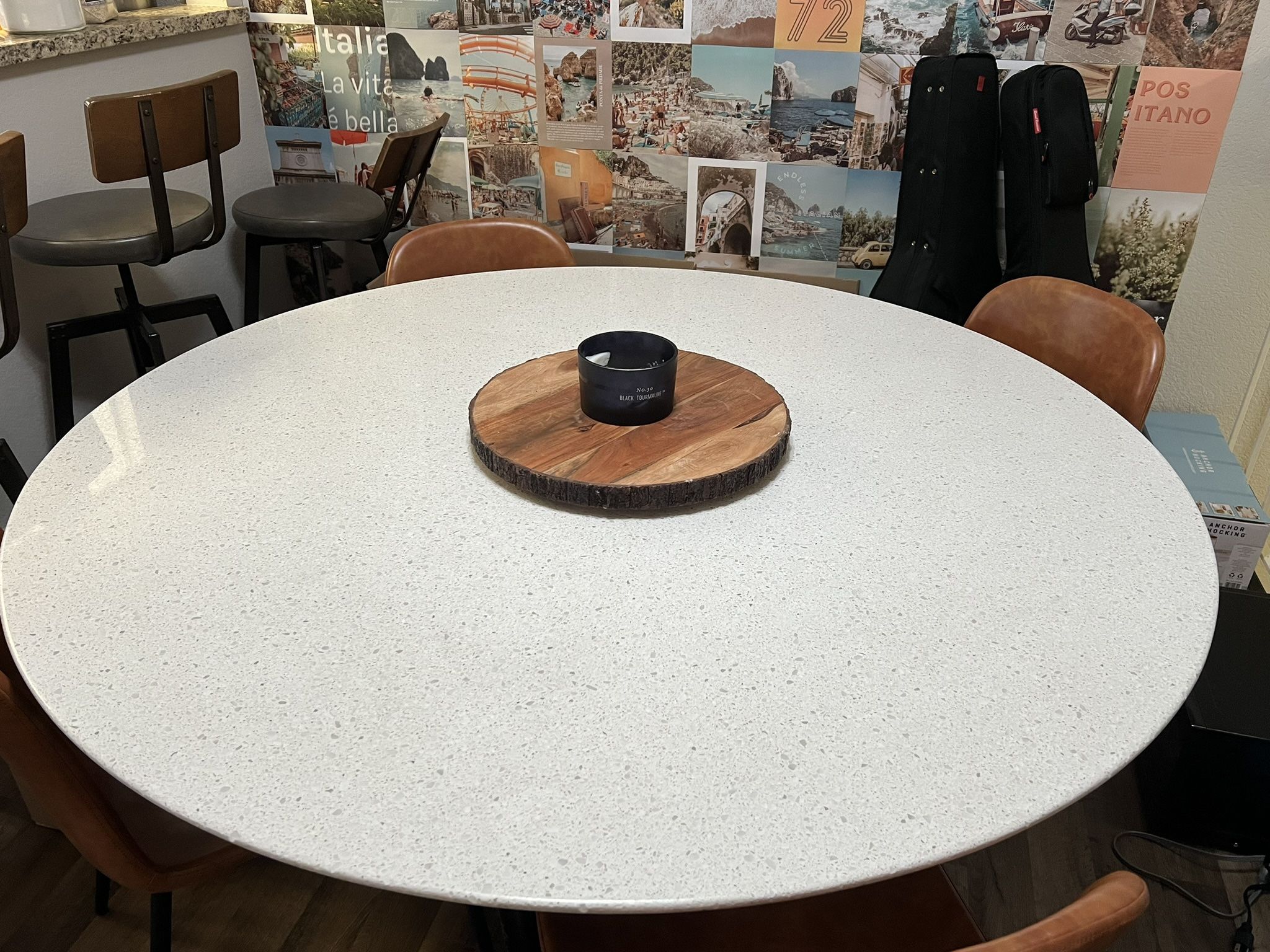 Marble Kitchen Table 4.8 Feet Wide 