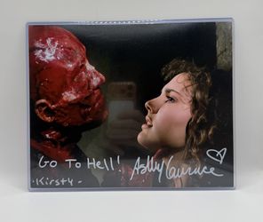 Ashley Laurence Signed Photo GCOA "GO TO HELL!" Hellraiser Kirsty Cotton