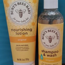 burts bees shampoo and wash 8oz and nourishing lotion 6oz  opened the lotion didn't like the smell