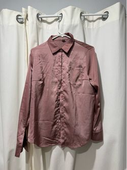 Pink button up size small