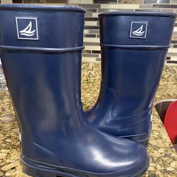 New Sperry’s Size 2 Rain Boots Navy Blue