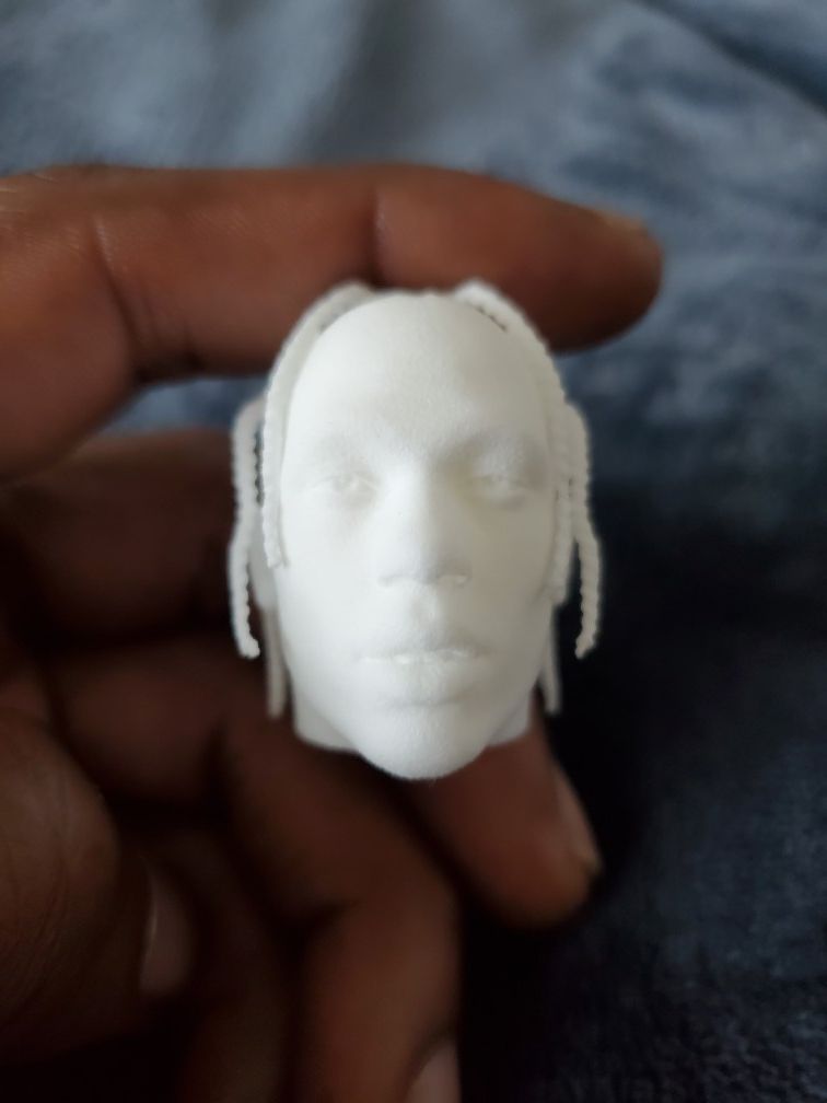 Travis Scott Unpainted Head Sculpt Collectable