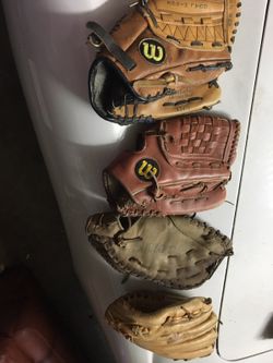 Baseball glove lot