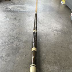 VINTAGE 4 Pc Pool Cue Black Engraved Brunswick
