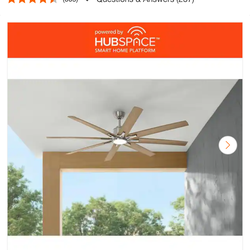 Brand new Kensgrove II 72 inch smart ceiling fan with remote (MSRP $329)