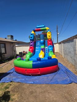 Water Slide + Foam Machine