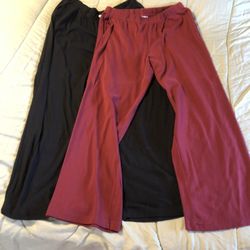 Lot Of 2 Woman Within Knit Stretch Waist Pants 2XLT & 1XLT