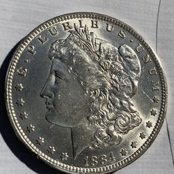 1884 O Morgan Silver Dollar 