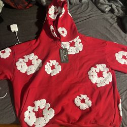 Medium Red Denim Tears Hoodie 