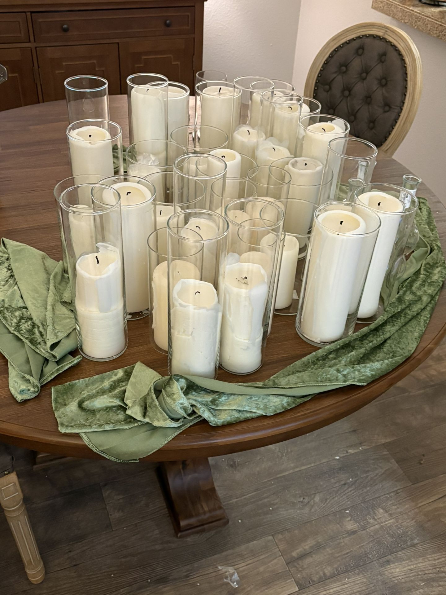 Wedding Cylinder Vase & Candle Set – Elegant Decor