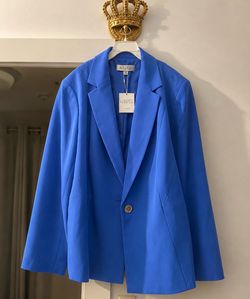Kasper Cobalt Blue Single-Button Blazer NWT size 18W original price 77$