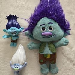 Trolls 3 Piece Plush And Plastic