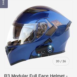 R3 Modular Full face helmet Bluetooth w/ visor