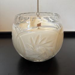 100% Organic Tallow and Beeswax Candles | 10 oz. | Polish Crystal (Small Vase) | Handmade