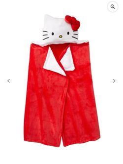 Hello kitty kids hooded throw blanket