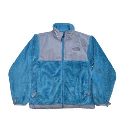 NorthFace blue and Gray fleece jacket Winter Size S Youth