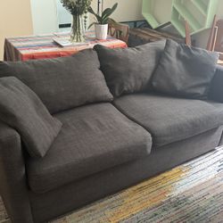Dark Gray Two Seater Pull-Out Sofa