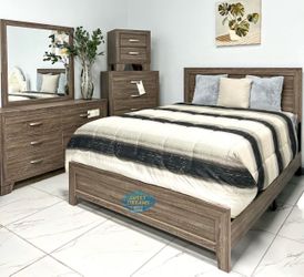 NEW KING 5pc BEDROOM FURNITURE WITH DRESSER MIRROR NIGHTSTAND CHEST WITHOUT MATTRESS ORDER HERE PAY ON ARRIVAL