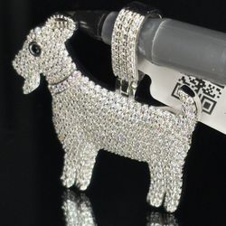 The GOAT Pendant Moissanite 925 Sterling Silver Retail $500