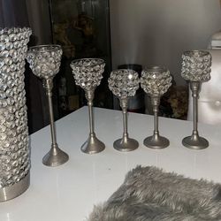 Decorative Glass Crystal k Candle Holders And Vase