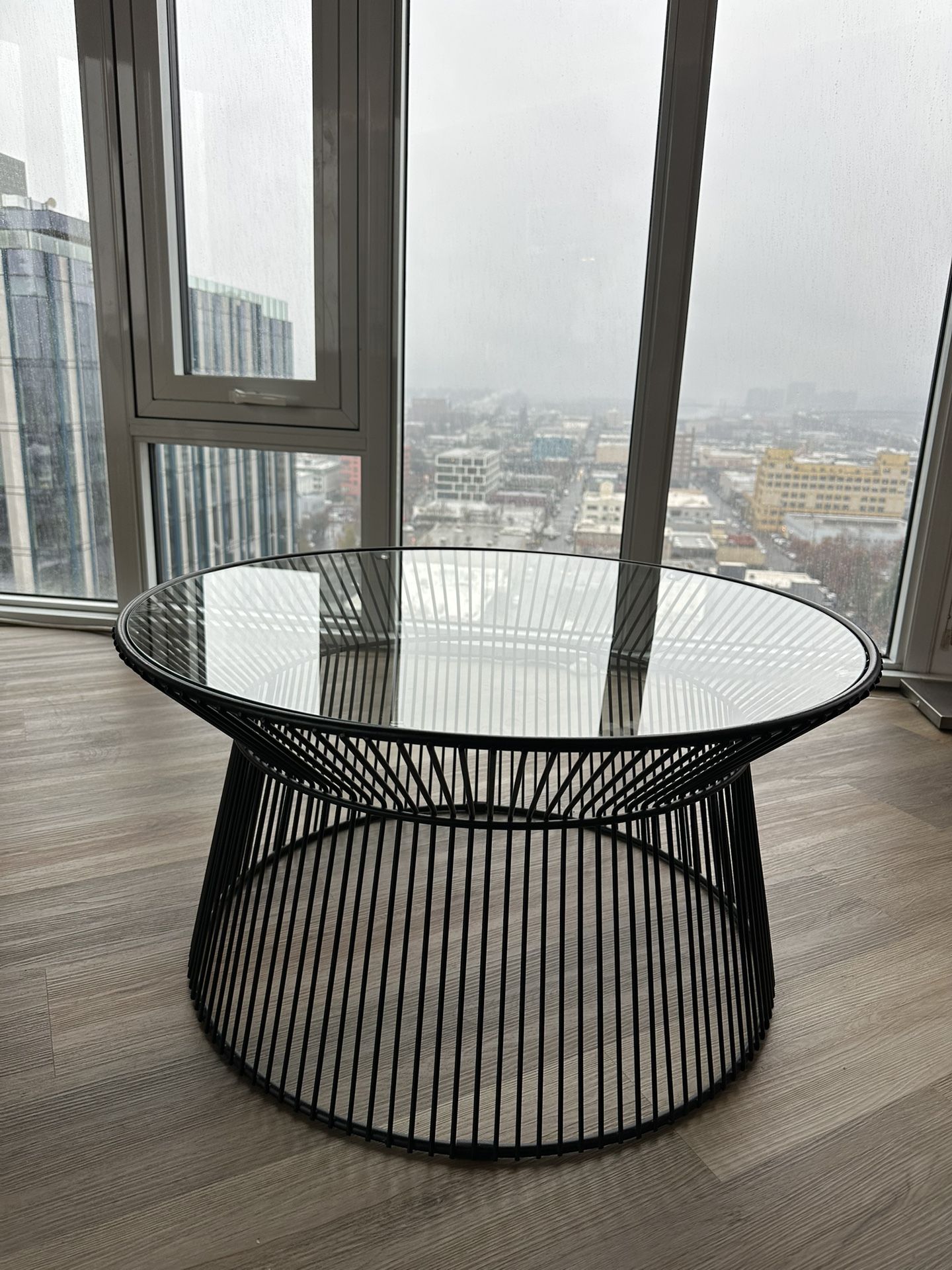 Coffee Table - Glass & Metal $100 Obo