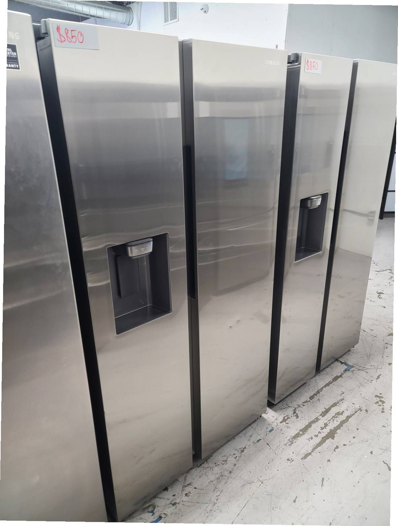 Counter Depth Samsung Side by Side Refrigerator 22.5 Cubic Fridge Stainless Steel