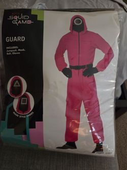 Pink Guard Jumpsuit Costume Squid Game Size s/m
