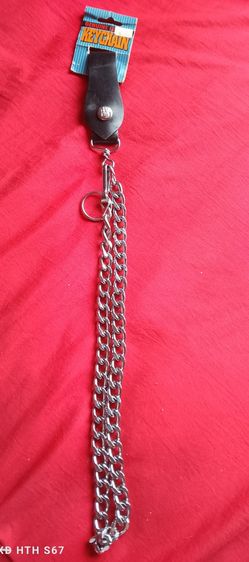 Genuine Leather Heavy Chain Disconnect able Keychain Vintage New 1996