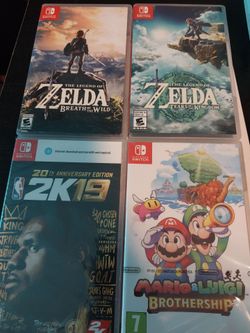 4 Nintendo switch games $50 each