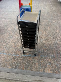 Rolling Storage Cart with 10 Drawers