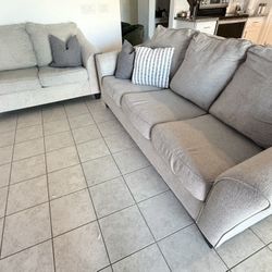 Light Gray Sofa And Loveseat 