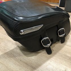 left saddlebag for a Harley Davidson motorcycle