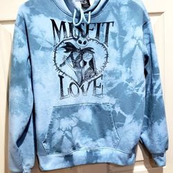 Nightmare Before Christmas Blue Tie Die Hoodie size  Woman's Small 