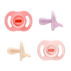Tommee Tippee Ultra-Light StayPut Pacifier, One-Piece Silicone Design, 0-6m, 4 Pack
