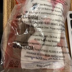 2007 McDonalds Build A Bear Kitty #8 Happy Meal Toy Plush Mini Sealed NIP
