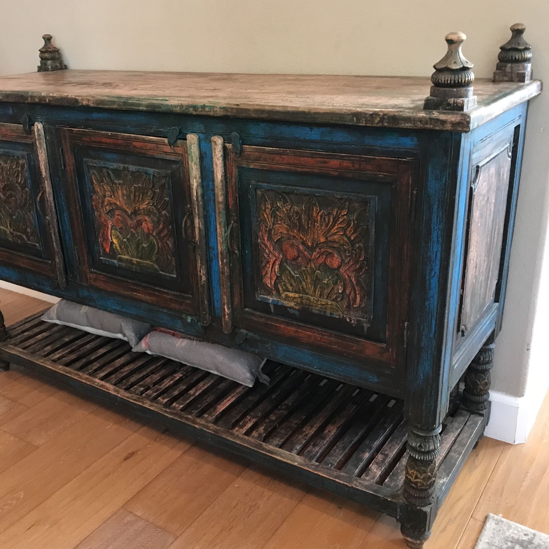Antique Carved Side Board Table