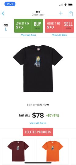 Supreme ghost ride tee large