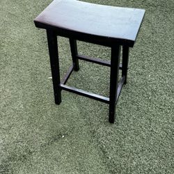 Black Wood Stool
