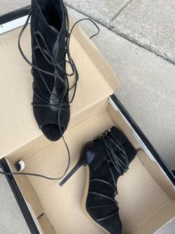 Lace Up Peep Toe Heel