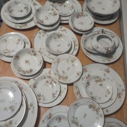 Vintage antique Haviland Autumn Leaf set of 50 pieces