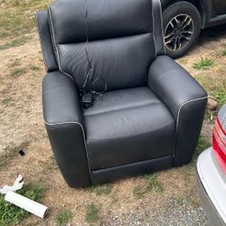 5z Relaxation Dual Power Leather Recliner
